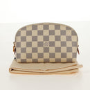 LOUIS VUITTON Damier Azur Pochette Cosmetic PM Pouch N60024 LV Auth 155328V-12