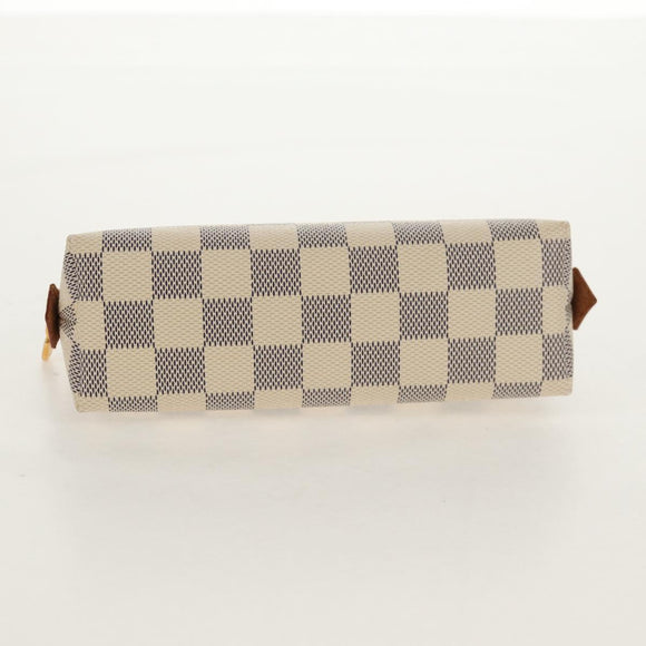 LOUIS VUITTON Damier Azur Pochette Cosmetic PM Pouch N60024 LV Auth 155328V