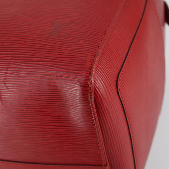 LOUIS VUITTON Epi Keepall 50 Boston Bag Red M42967 LV Auth 155329V