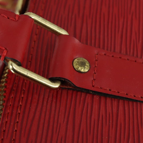 LOUIS VUITTON Epi Keepall 50 Boston Bag Red M42967 LV Auth 155329