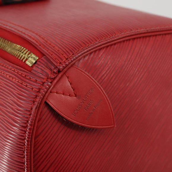 LOUIS VUITTON Epi Keepall 50 Boston Bag Red M42967 LV Auth 155329V