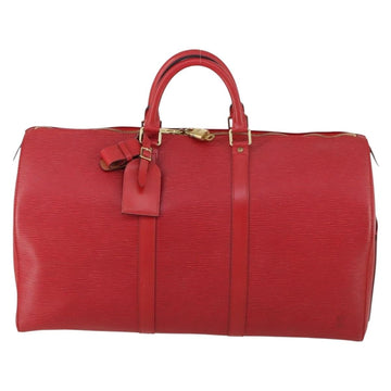 LOUIS VUITTON Epi Keepall 50 Boston Bag Red M42967 LV Auth 155329 - 0