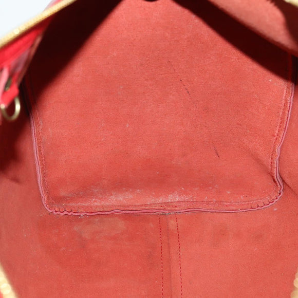 LOUIS VUITTON Epi Keepall 50 Boston Bag Red M42967 LV Auth 155329