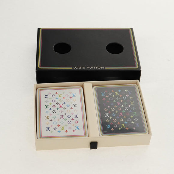 LOUIS VUITTON Multicolor Playing Cards Black White LV Auth 155330M