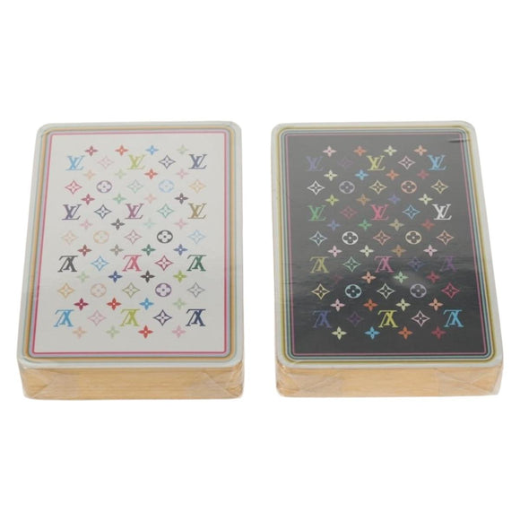 LOUIS VUITTON Multicolor Playing Cards Black White LV Auth 155330M