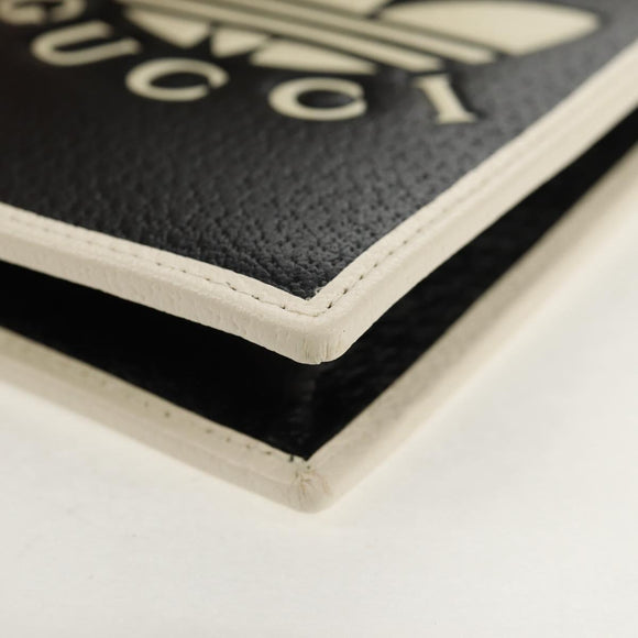 GUCCI×adidas Smartphone Case Shoulder Bag Leather Black 702203 Auth 155331M