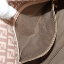 FENDI Zucchino Canvas Mamma Baguette Shoulder Bag Gold Pink Auth 155341V-24