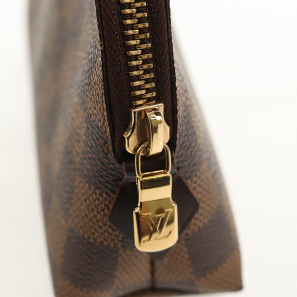 LOUIS VUITTON Damier Ebene Pochette Cosmetic GM Pouch N23345 LV Auth 155347V