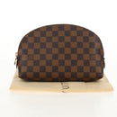 LOUIS VUITTON Damier Ebene Pochette Cosmetic GM Pouch N23345 LV Auth 155347V-20