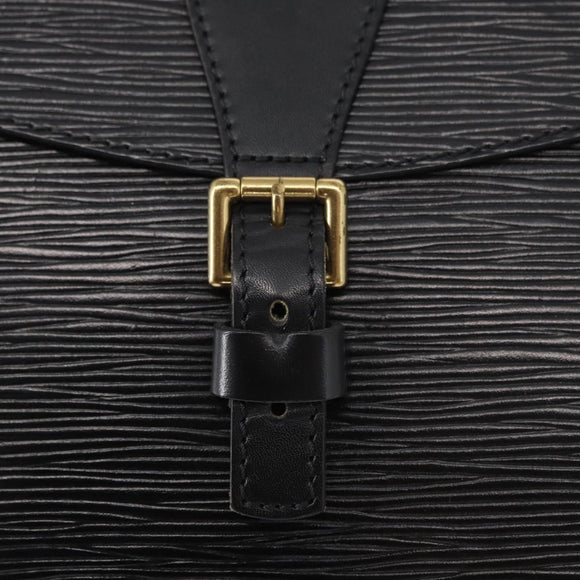 LOUIS VUITTON Epi Jeune Fille MM Shoulder Bag Black M52152 LV Auth 155378