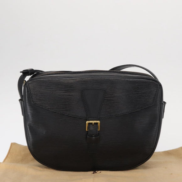LOUIS VUITTON Epi Jeune Fille MM Shoulder Bag Black M52152 LV Auth 155378