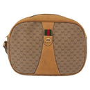 GUCCI Micro GG Supreme Web Sherry Line Bag PVC Beige Gold 156 01 034 Auth 155380-13