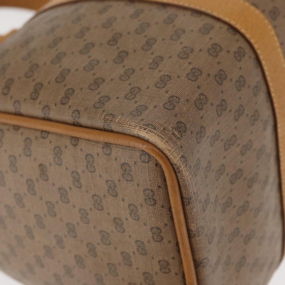 GUCCI Micro GG Supreme Web Sherry Line Bag PVC Beige Gold 40 02 007 Auth 155381