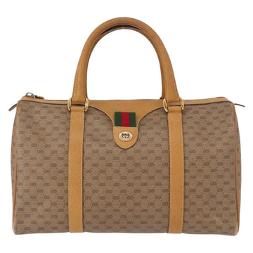 GUCCI Micro GG Supreme Web Sherry Line Bag PVC Beige Gold 40 02 007 Auth 155381 - 0