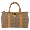 GUCCI Micro GG Supreme Web Sherry Line Bag PVC Beige Gold 40 02 007 Auth 155381-13