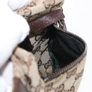 GUCCI GG Canvas Waist bag Beige Silver 28566 Auth 155383-19