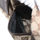 GUCCI GG Canvas Waist bag Beige Silver 28566 Auth 155383-20