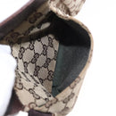 GUCCI GG Canvas Waist bag Beige Silver 28566 Auth 155383-21