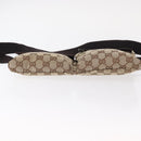 GUCCI GG Canvas Waist bag Beige Silver 28566 Auth 155383-9