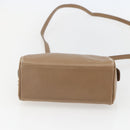 GUCCI Bamboo mini Boston Bag Leather 2way Beige Gold 007 3444 0232 Auth 155385-11