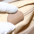 GUCCI Bamboo mini Boston Bag Leather 2way Beige Gold 007 3444 0232 Auth 155385-23