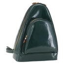 GUCCI Bamboo Shoulder Bag Enamel Black Silver 003 3444 0027 Auth 155386-1