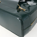 GUCCI Bamboo Shoulder Bag Enamel Black Silver 003 3444 0027 Auth 155386-15