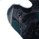 GUCCI Bamboo Shoulder Bag Enamel Black Silver 003 3444 0027 Auth 155386-19