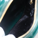 GUCCI Bamboo Shoulder Bag Enamel Black Silver 003 3444 0027 Auth 155386-22