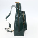 GUCCI Bamboo Shoulder Bag Enamel Black Silver 003 3444 0027 Auth 155386-3