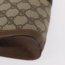 GUCCI GG Supreme Web Sherry Line Clutch Bag PVC Beige Gold 89 01 006 Auth 155387-10