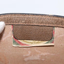 GUCCI GG Supreme Web Sherry Line Clutch Bag PVC Beige Gold 89 01 006 Auth 155387-14