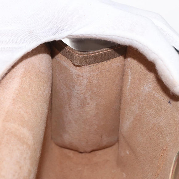 GUCCI GG Supreme Web Sherry Line Clutch Bag PVC Beige Gold 89 01 006 Auth 155387