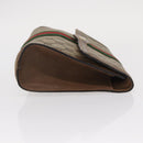 GUCCI GG Supreme Web Sherry Line Clutch Bag PVC Beige Gold 89 01 006 Auth 155387-4