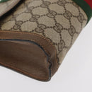 GUCCI GG Supreme Web Sherry Line Clutch Bag PVC Beige Gold 89 01 006 Auth 155387-8