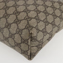 GUCCI GG Supreme Tote Bag PVC Beige Silver 211138 Auth 155388-15