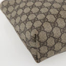 GUCCI GG Supreme Tote Bag PVC Beige Silver 211138 Auth 155388-16