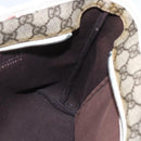 GUCCI GG Supreme Tote Bag PVC Beige Silver 211138 Auth 155388-19