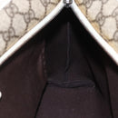 GUCCI GG Supreme Tote Bag PVC Beige Silver 211138 Auth 155388-20