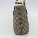 GUCCI GG Supreme Tote Bag PVC Beige Silver 211138 Auth 155388-3