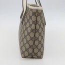 GUCCI GG Supreme Tote Bag PVC Beige Silver 211138 Auth 155388-4