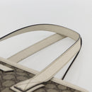 GUCCI GG Supreme Tote Bag PVC Beige Silver 211138 Auth 155388-8