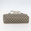 GUCCI GG Supreme Tote Bag PVC Beige Silver 211138 Auth 155388-5