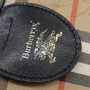 Burberrys Nova Check Boston Bag Canvas Beige Gold Auth 155390-18