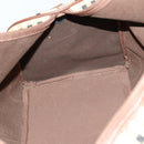 Burberrys Nova Check Boston Bag PVC Beige Gold Auth 155391-19