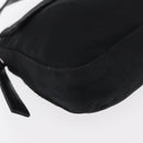 FENDI Mamma Baguette Shoulder Bag Nylon Black Silver Auth 155392-9