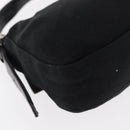 FENDI Mamma Baguette Shoulder Bag Nylon Black Silver Auth 155392-15