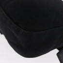 FENDI Mamma Baguette Shoulder Bag Nylon Black Silver Auth 155392-16