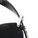 FENDI Mamma Baguette Shoulder Bag Nylon Black Silver Auth 155392-17