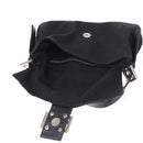 FENDI Mamma Baguette Shoulder Bag Nylon Black Silver Auth 155392-19